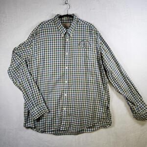 Beretta Plaid Long Sleeve Button Down‎ Shirt Size 2XL Embroidered Shooting